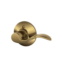 Schlage F Series Accent Antique Brass Dummy Lever Right Handed