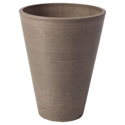 Algreen Products 13 in. H X 10 in. D Plastic Taper Spun Planter Taupe