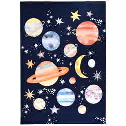 Homefires 5 ft. W X 7 ft. L Multi-Color Infinity Polyester Area Rug