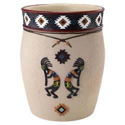 Avanti Linens Navajo Dance 64 oz Multicolored Resin Wastebasket