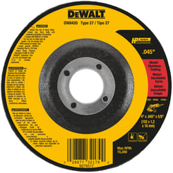 DeWalt High Performance 4 in. D X 5/8 in. Aluminum Oxide Cut-Off Wheel 1 pc