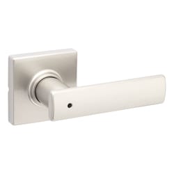 Kwikset Breton Square Satin Nickel Privacy Lever Right or Left Handed