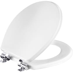 Mayfair by Bemis Benton Slow Close Round White Enameled Wood Toilet Seat