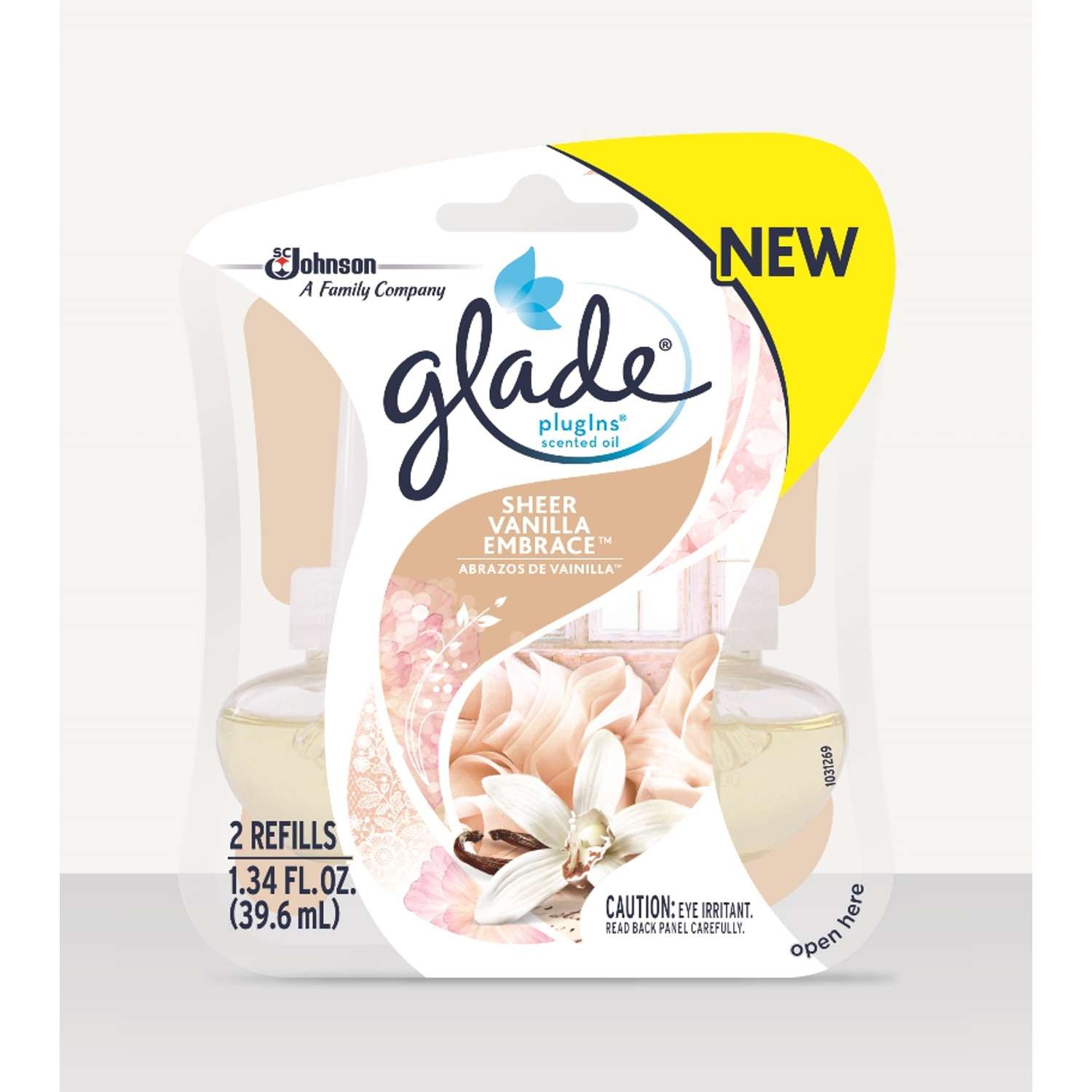 Glade PlugIns Sheer Vanilla Embrace Scent Air Freshener Refill 1.34 oz