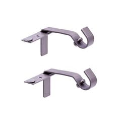 Fast Fit Pewter Gray Curtain Rod Bracket 5/8 in. L