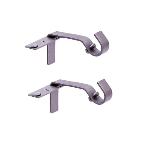 Kenney Fast Fit Pewter Gray Curtain Rod Bracket 5/8 in. L - Ace
