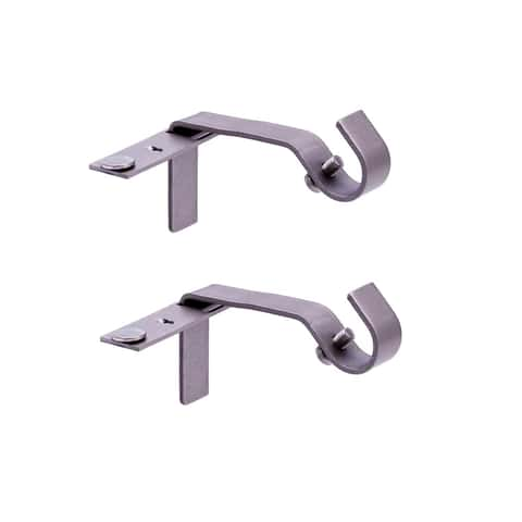 Curtain Rod Bracket Curtain Rod Hardware Brackets Curtain Rod Single  Bracket Spreader Wall Bracket Hooks Curtain Rod Hooks for Wall(20 Sets)