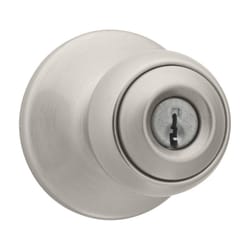 Kwikset Polo Satin Nickel Entry Knobs 1-3/4 in.