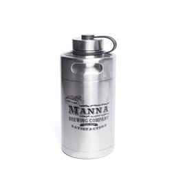 Manna 64 oz Manna Brewing Co Silver BPA Free Insulated Bottle