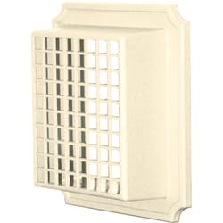 Builders Edge 8 in. H X 7 in. W Heritage Cream Vinyl Exhaust Vent