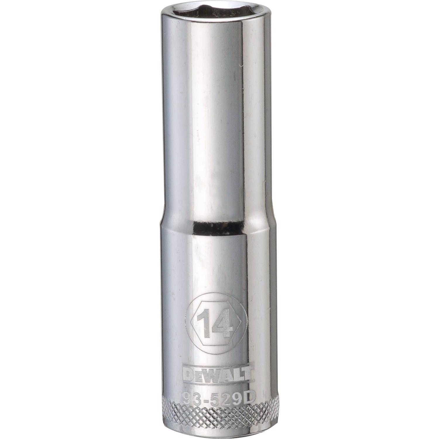 DeWalt 14 mm X 1/2 in. drive Metric 6 Point Deep Socket 1 pc