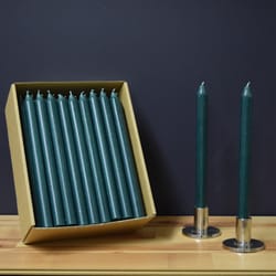 Kiri Tapers Dark Green Unscented Scent Taper Candle