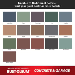 Rust-Oleum Concrete & Garage Satin Deep Tint Base Water-Based Acrylic Concrete Floor Paint 1 gal