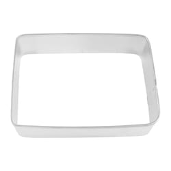 R&M International Corp International Corp 4 in. L Rectangle Cookie Cutter Silver 1 pc