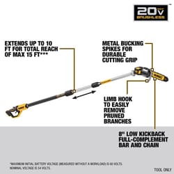 DeWalt 20V MAX XR DCPS620B 8 in. 20 V Battery Pole Saw Tool Only