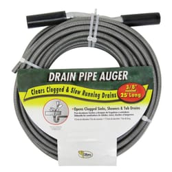 VEVOR Drain Auger 25Ft, Plumbing Snake Auto Feed, Plumbers Snake with Drill  Attachment, Pipe Snake Drain Clog Remover for Kitchen Bathroom Shower Sink  with Protective Hose and Gloves