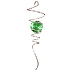 Spinfinity Designs Multi-color Stainless Steel 11 in. Silver Green Tail Outdoor Spinner