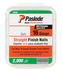 Paslode 1-1/2 in. L X 16 Ga. Straight Strip Galvanized Finish Nails 2000 pk