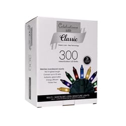 Celebrations Classic LED T5 Multicolored 300 ct String Christmas Lights 74.5 ft.