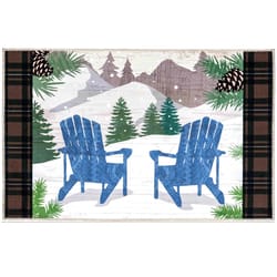 Olivia's Home 22 in. W X 32 in. L Multi-Color Mountain View Polyester Accent Rug