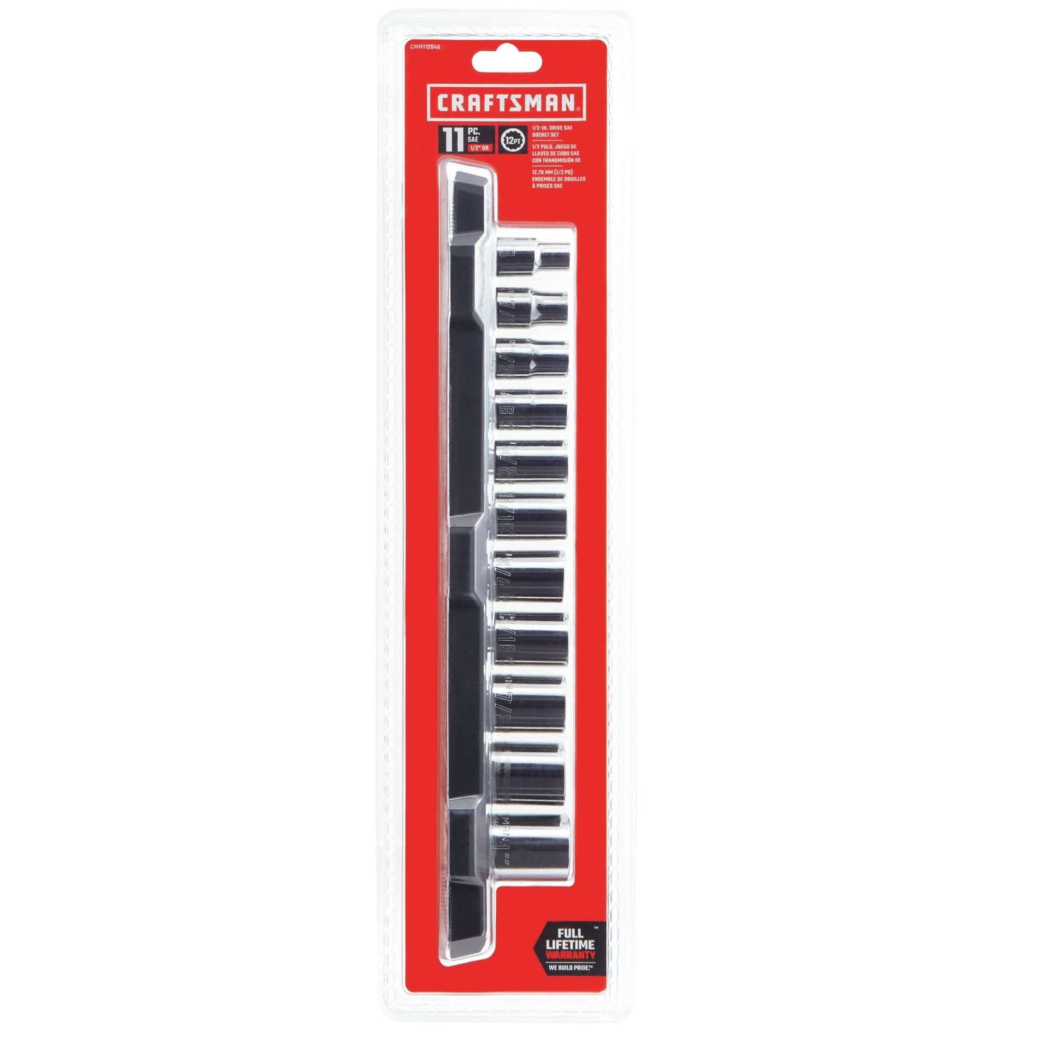 Craftsman 1/2 in. Drive SAE 12 Point Socket Set, 11 pc