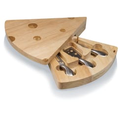 Picnic Time 11.5 in. L X 10 in. W X 1.9 in. Bamboo Cheese Board