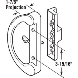 Prime-Line Metal Indoor and Outdoor Patio Door Handle Set