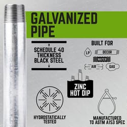 STZ Industries 1/4 in. MIP each X 1/4 in. D MIP Galvanized Steel 5-1/2 in. L Nipple