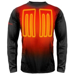 ActionHeat XL Long Sleeve Men's Crew Neck Black Heated Base Layer Shirt