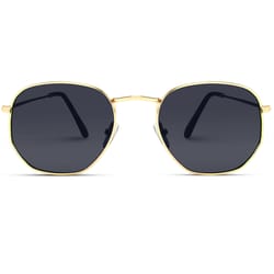 WearMe Pro Black Frame Gold Lens Sunglasses