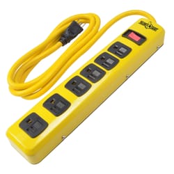 Southwire Yellow Jacket 6 ft. L 6 outlets Power Strip Yellow