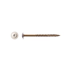 Big Timber No. 8 Sizes X 2-1/2 in. L Star White Fine Cabinet Screws 115 pk