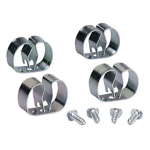 4 Pieces of Stainless Steel Boat Hook Small Spring Clamp Holder Boat Oar Holders Marine Spring Clip Silver