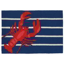 Liora Manne Frontporch 1.67 ft. W X 2.5 ft. L Navy Blue Casual Polyester Accent Rug