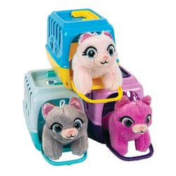 Playmaker Toys Pet Carrier Kitty Plush Assorted 3 pc