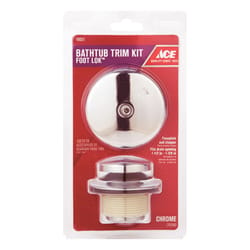 Ace 1 Chrome Plated Foot Lok Stop Bath Drain Trim Kit