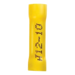 Jandorf 12-10 Ga. Insulated Wire Terminal Butt Splice Yellow 4 pk