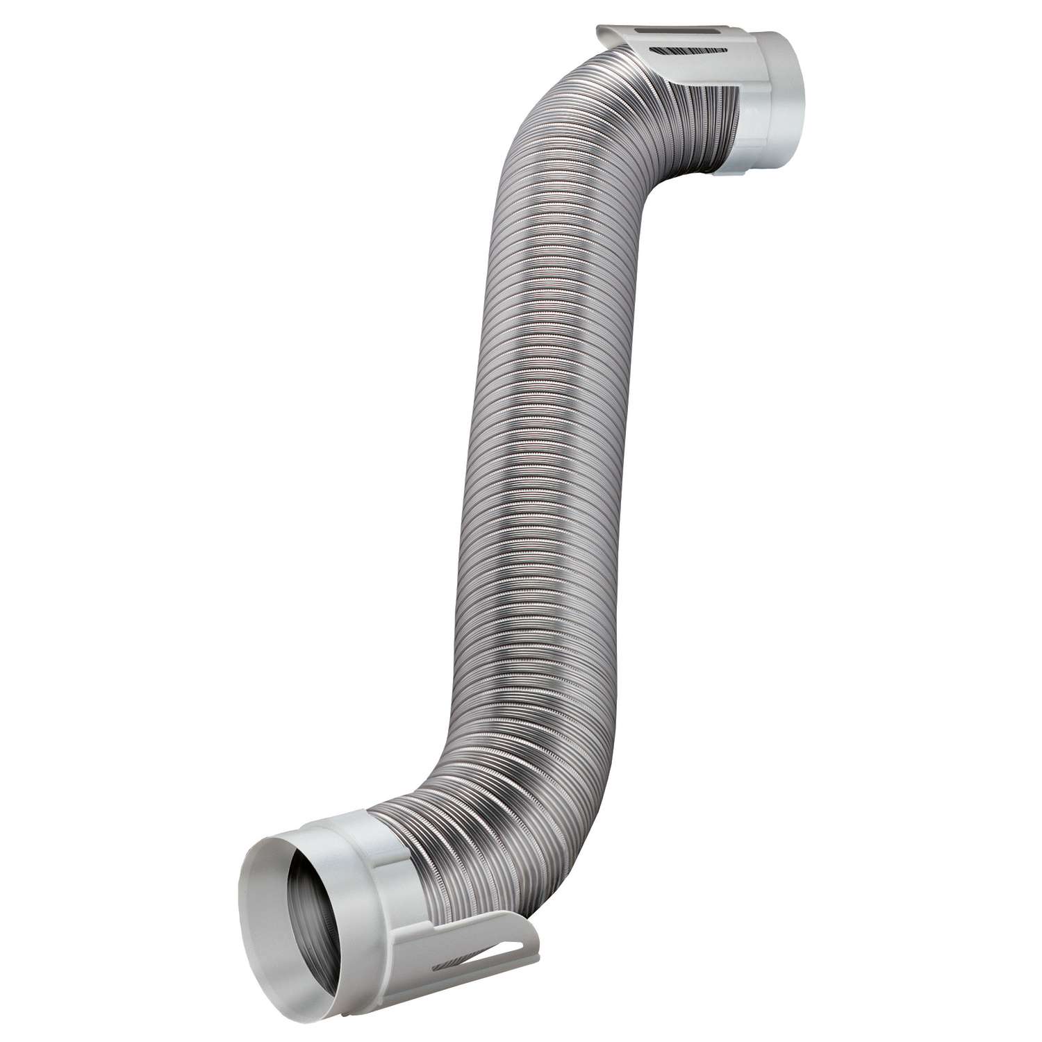 Ace 96 in. L x 4 in. Dia. Silver/White Aluminum Dryer Transition Duct ...