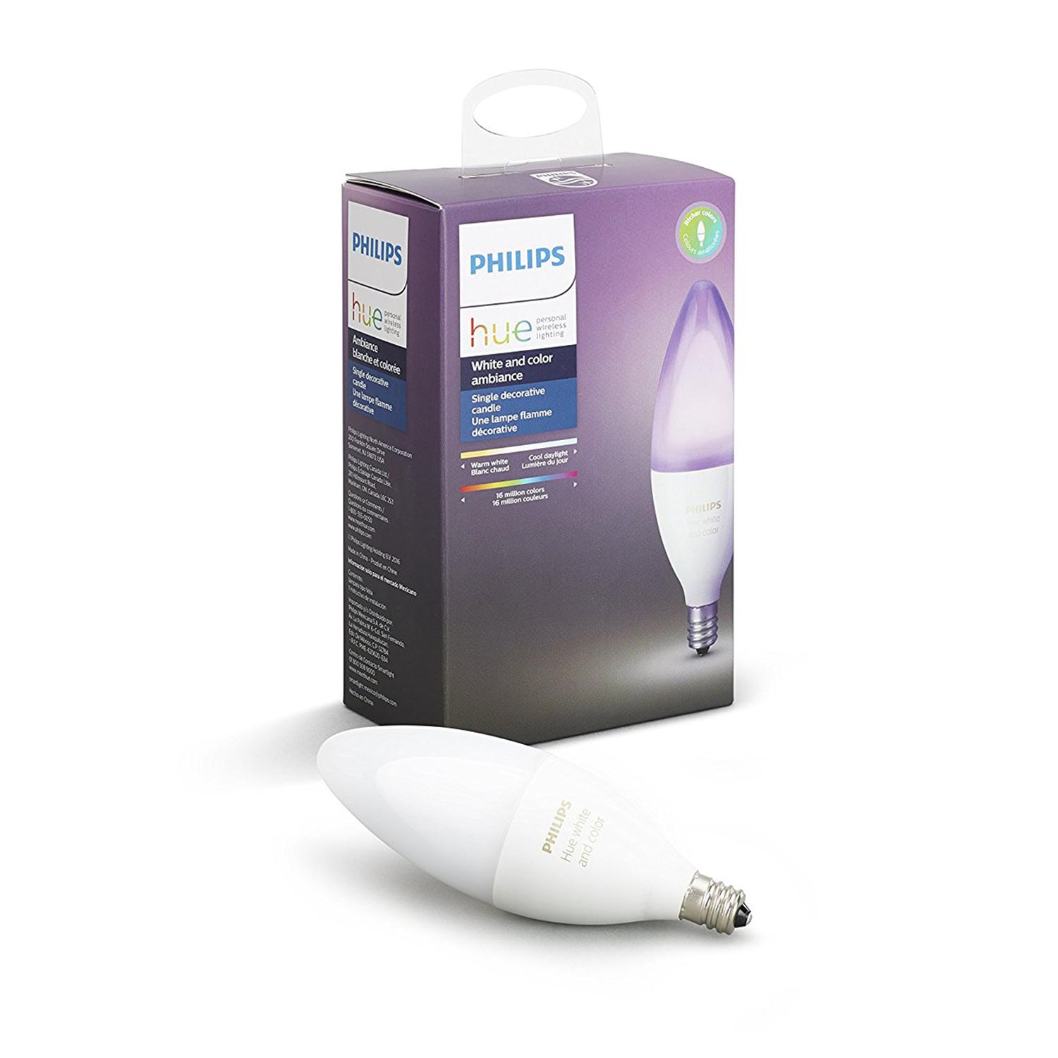 Photos - Light Bulb Philips Hue B39 E12  LED Smart Bulb White and Color Ambiance 4 (Candelabra)