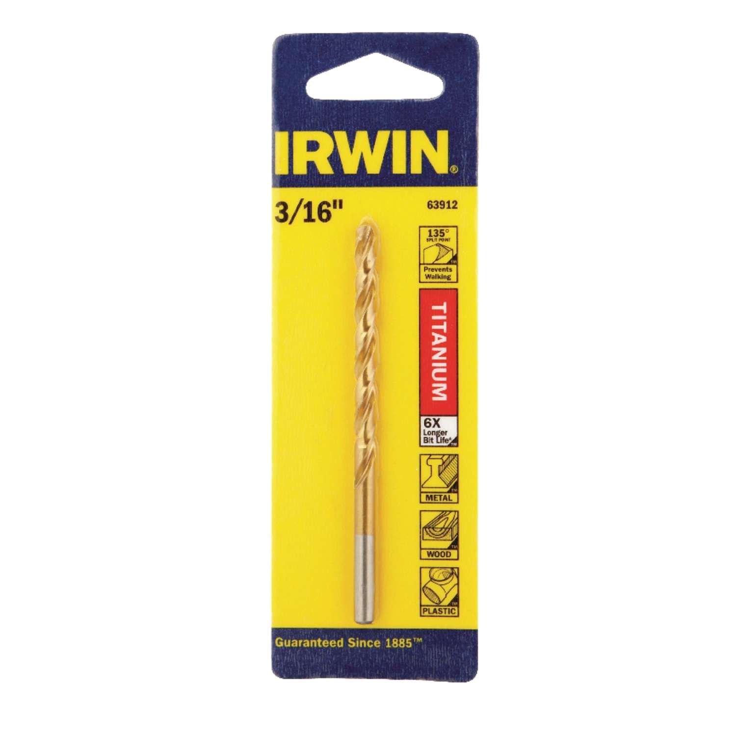 Irwin 3/16 in. S X 31/2 in. L High Speed Steel Drill Bit 1 pc Ace