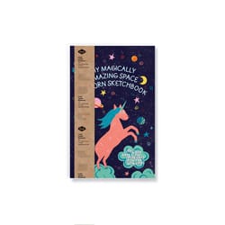 Denik 5 in. W X 8 in. L Sewn Bound Multicolored Space Unicorn Notebook