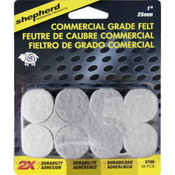 Shepherd Hardware Felt Self Adhesive Protective Pad Beige Round 4.6 in. W X 1.3 in. L 48 pk
