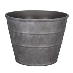 L&G Solutions 12 in. H X 16 in. D Polyresin Hamilton Planter Charcoal