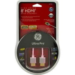 GE Ultra Pro 8 ft. L Audio-Video Cable HDMI