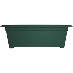 Bloem Dayton 9.5 in. H X 27 in. W X 11.75 in. D Resin Deck Planter Turtle Green