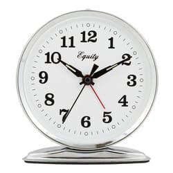 La Crosse Technology Equity 4.4 in. Silver Alarm Clock Analog
