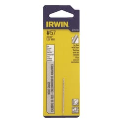 Irwin #57 X 1-3/4 in. L High Speed Steel Wire Gauge Bit Straight Shank 1 pc