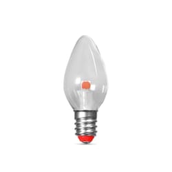 Feit C7 E12 (Candelabra) LED Bulb Red 0.5 Watt Equivalence 2 pk