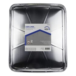 Home Plus Durable Foil 15-1/4 in. W X 17-3/4 in. L Oven Liner Silver 2 pk