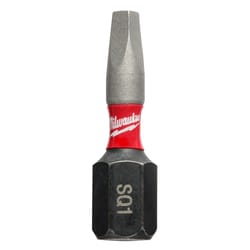 Milwaukee Shockwave Square #1 X 1 in. L Screwdriver Bit Steel 5 pc